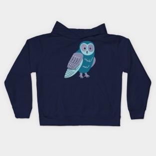 Stylized Owl - graphic owl design by Cecca Designs Kids Hoodie